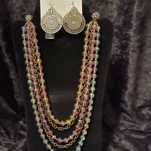 Premier Designs “Kaleidoscope” Necklace & Earrings